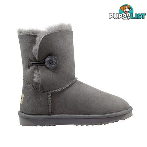 Comfort Me Australian Made Mid Bailey Button Ugg Boot Grey - Comfort Me - 822427521575