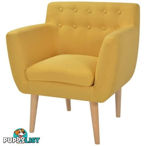 Armchair Fabric 67 x 59 x 77 Cm Yellow - Unbranded - 9476062042615