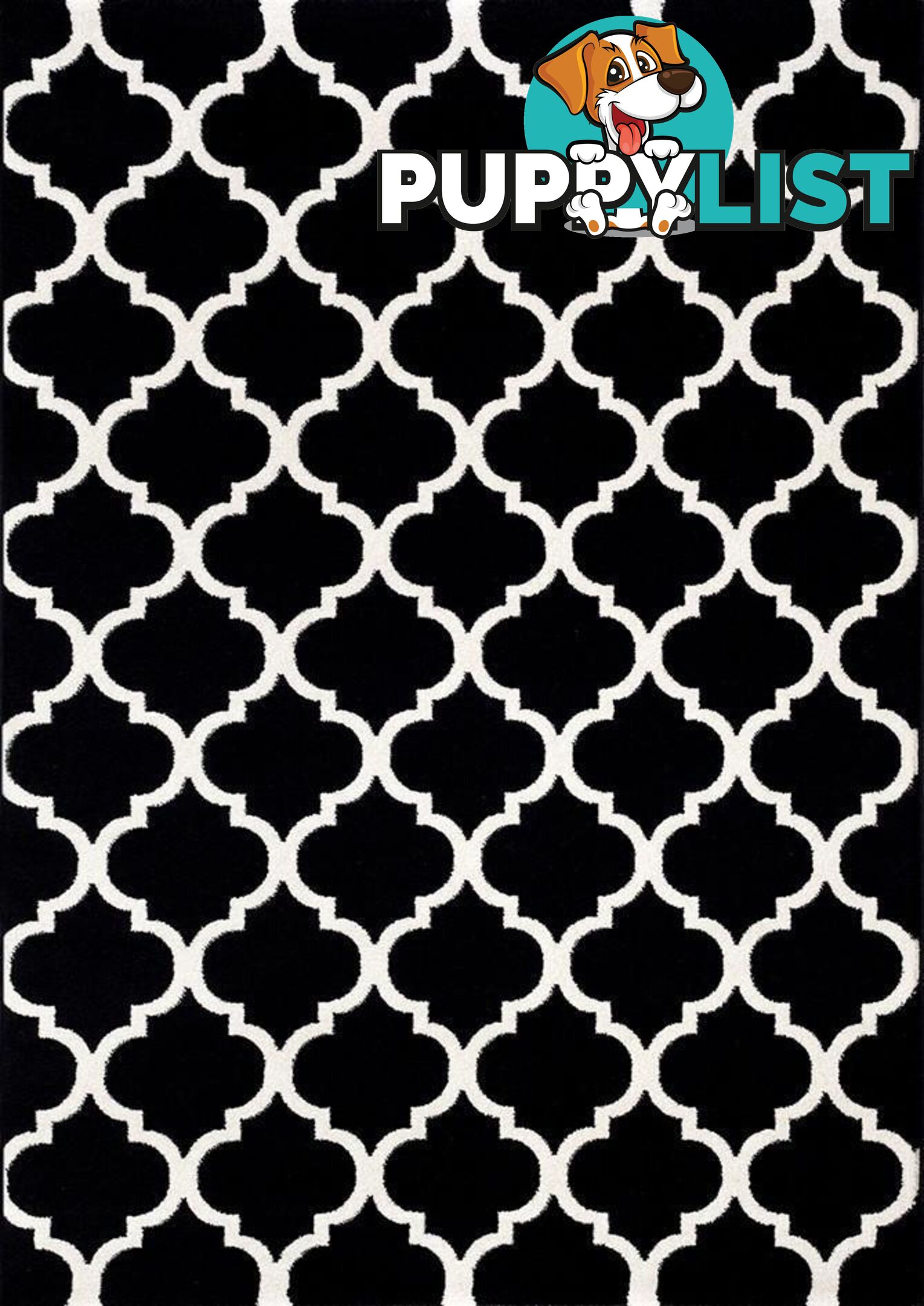 LORENZA BLACK TRELLIS RUG - Unbranded - 7427046339018