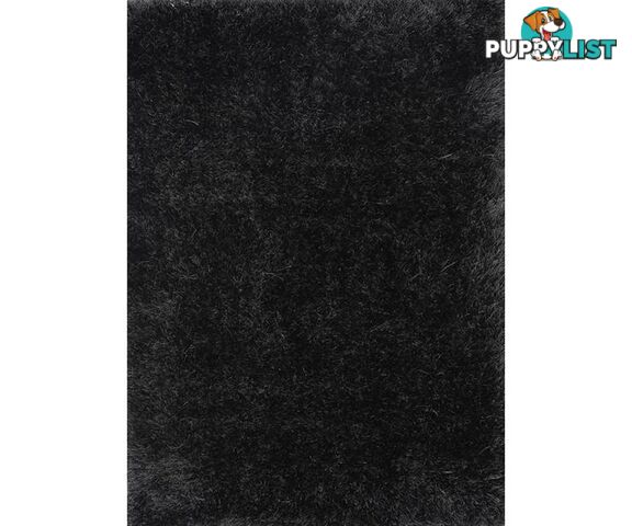 Velvet Black Shag Rug - Unbranded - 9476062053659