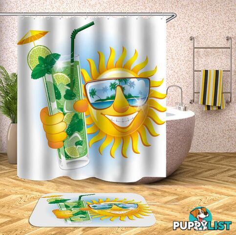 Drinking Mojito Sun Shower Curtain - Curtains - 7427045949058