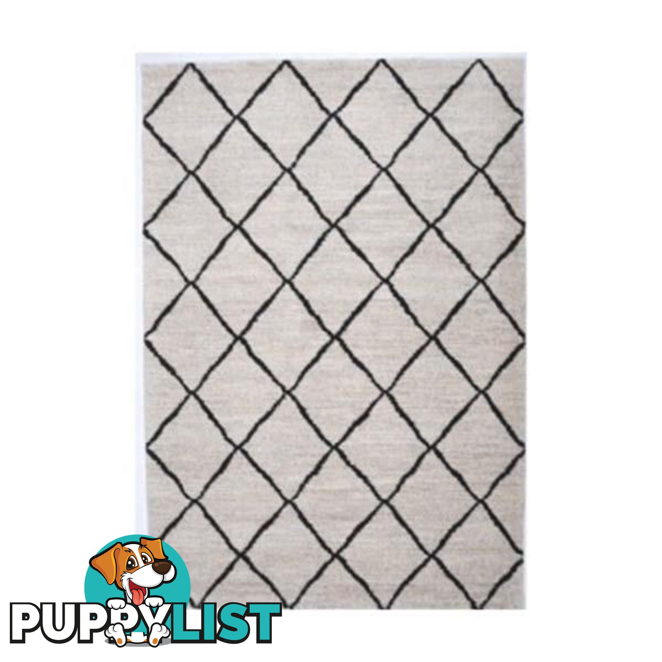 Contemporary Trend Lattice Cream Rug - Unbranded - 7427046216968