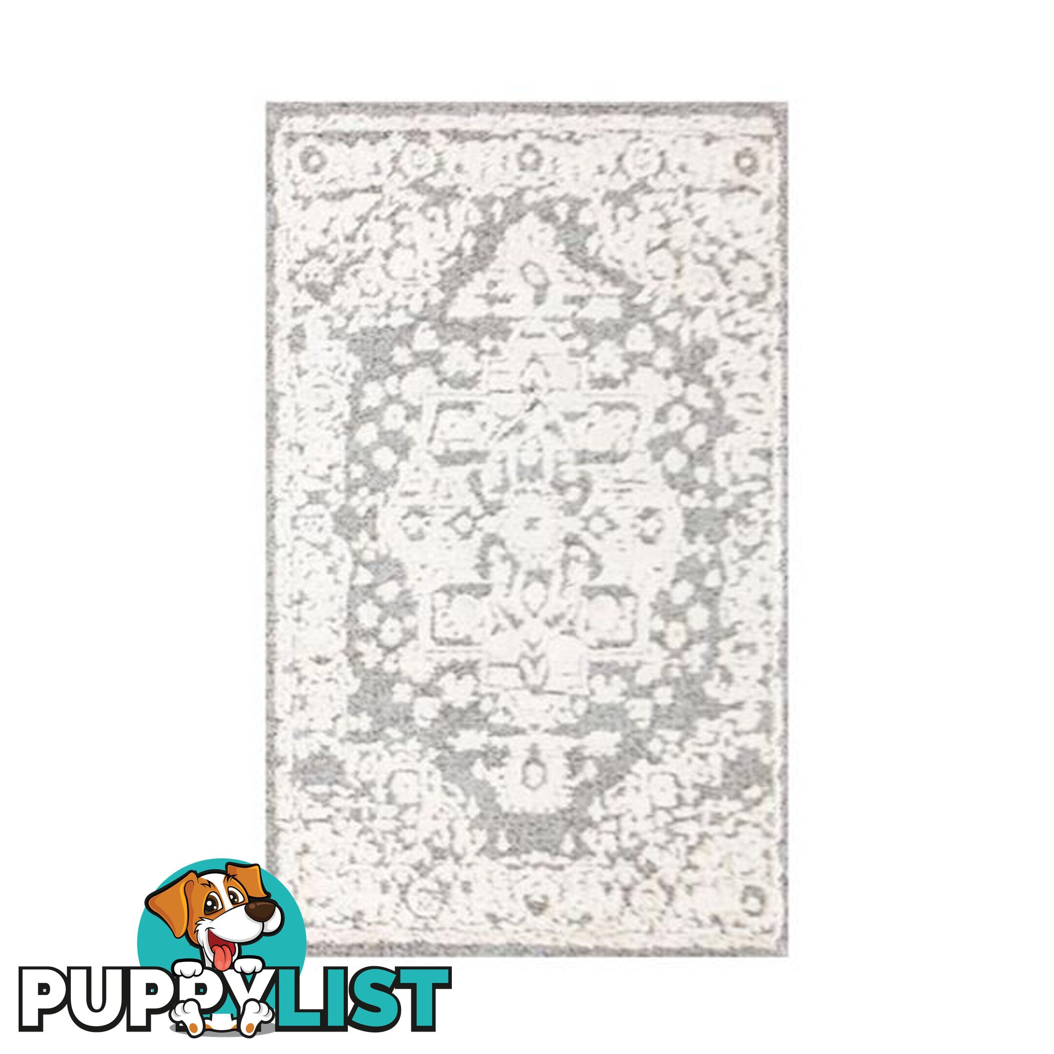 Traditional White Light Grey Carvan Rug - Unbranded - 787976629106