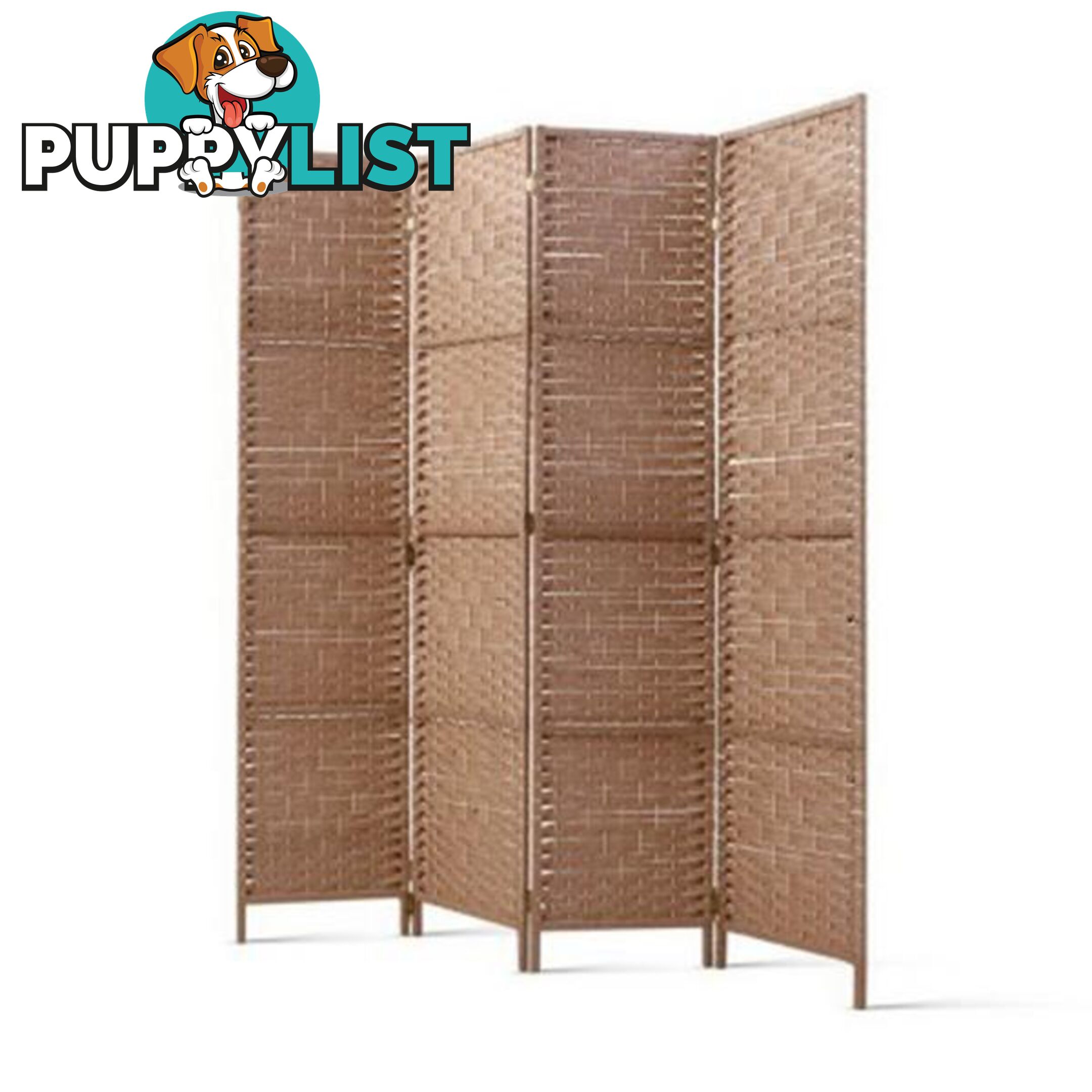 Panel Room Divider Screen Privacy Rattan Timber Foldable Hand Woven - Artiss - 9355720014341