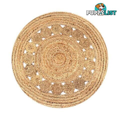 Area Rug Braided Design Jute Round - Unbranded - 8718475574064