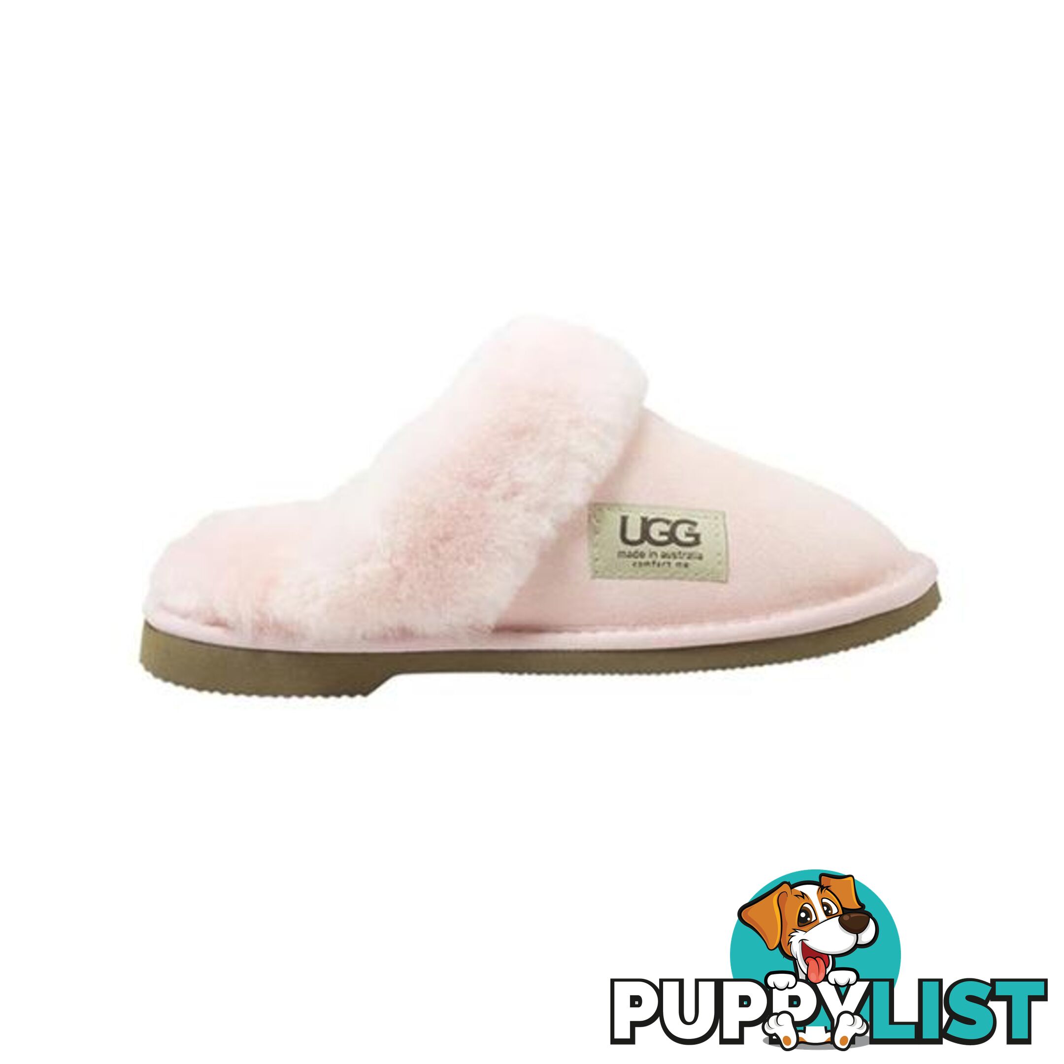 UGG Merino Sheepskin Fur Trim Scuff Memory Foam Pink - UGG - 822427524057