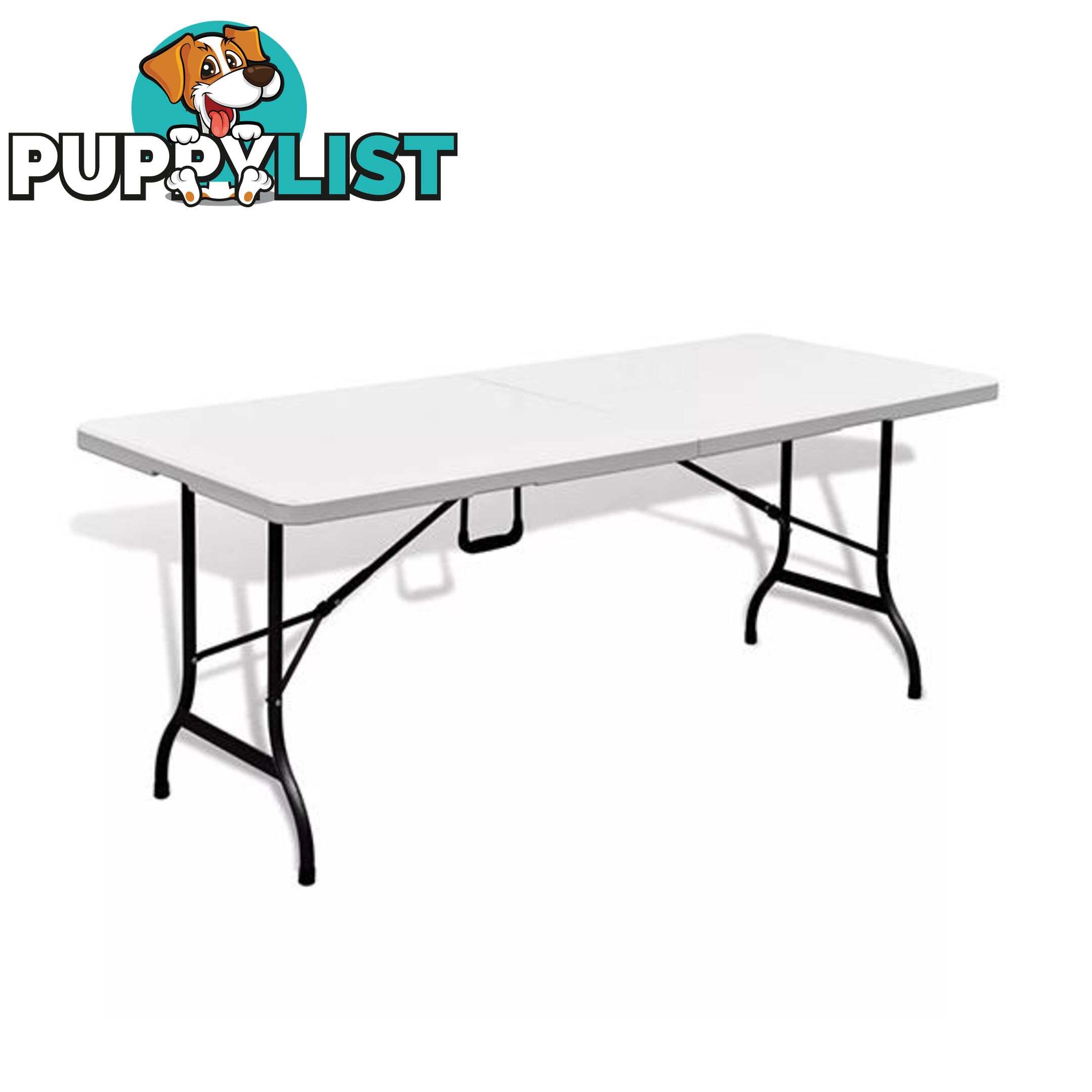 Foldable Garden Table 180 Cm Hdpe White - Unbranded - 7427046255974