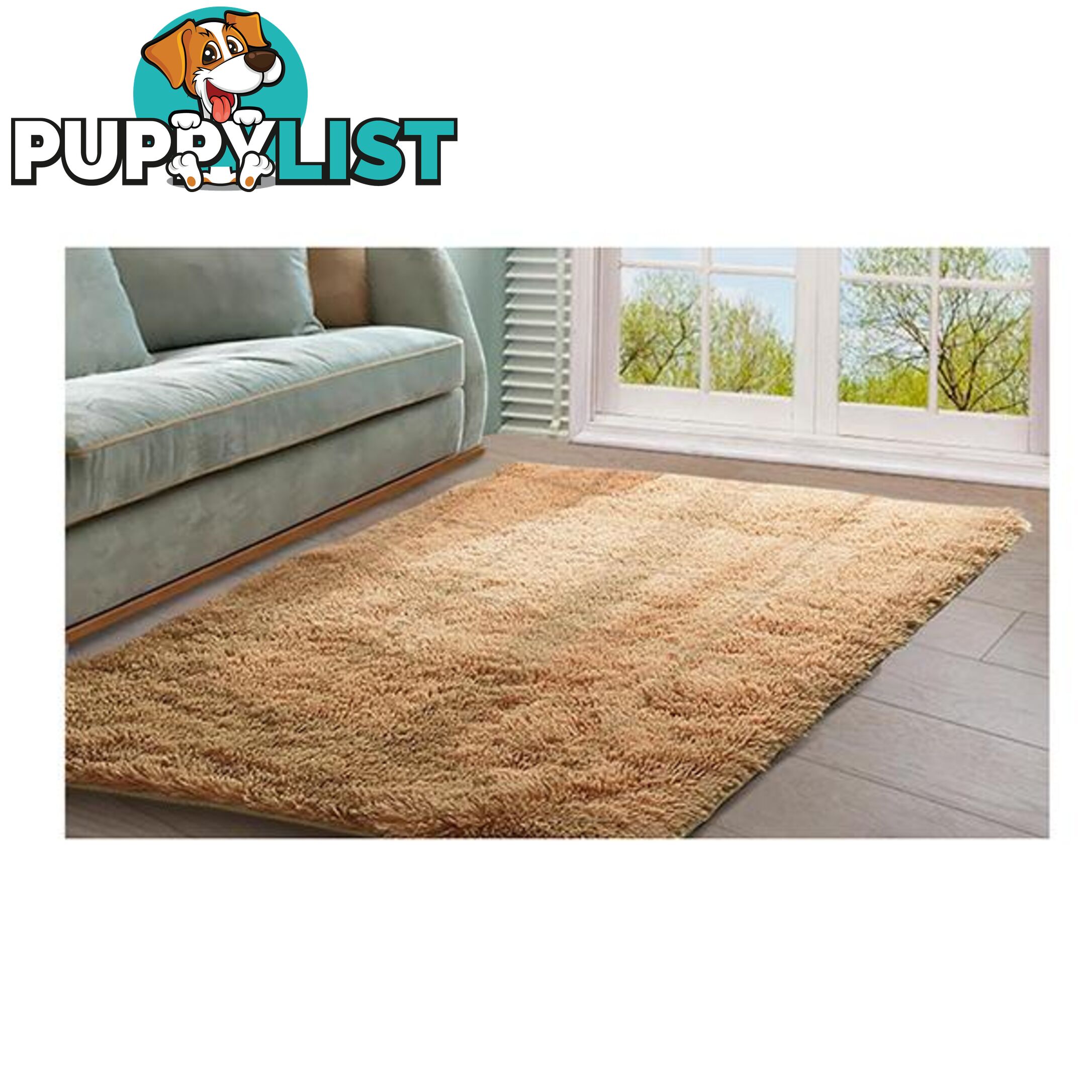 Designer Soft Shag Shaggy Floor Confetti Rug Carpet Home Decor 160X230 Cm Tan - Unbranded - 787976594596