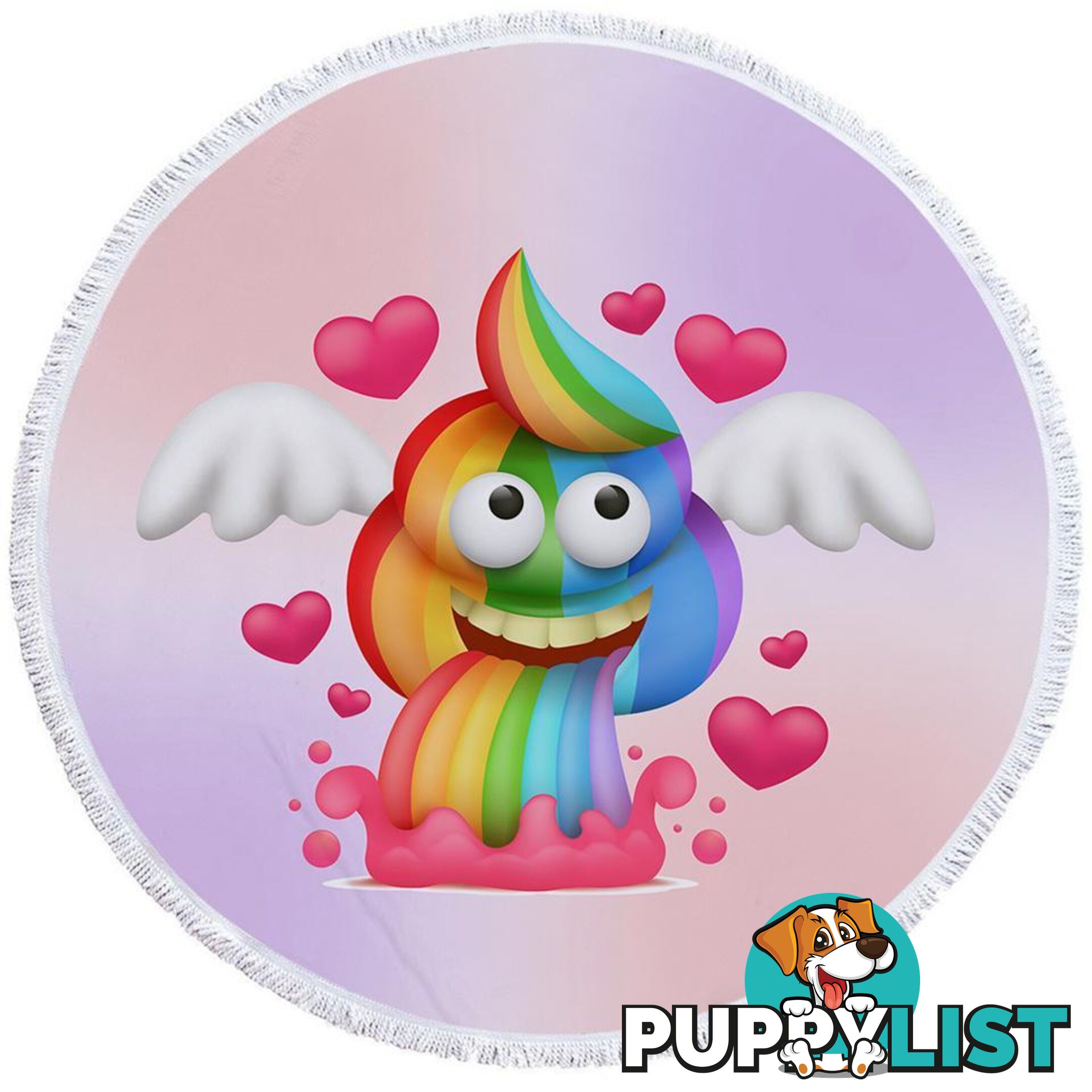 Rainbow Poo Beach Towel - Towel - 7427046340762