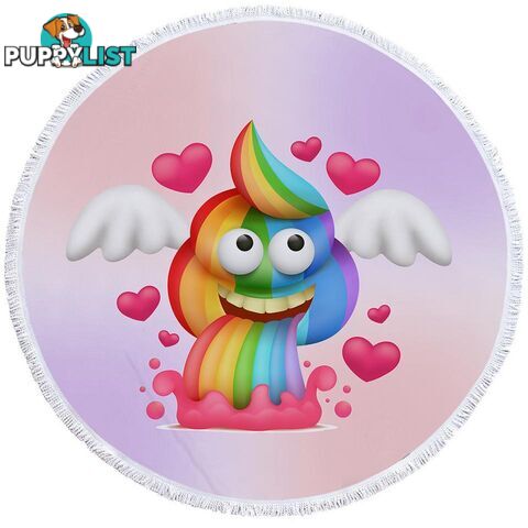 Rainbow Poo Beach Towel - Towel - 7427046340762