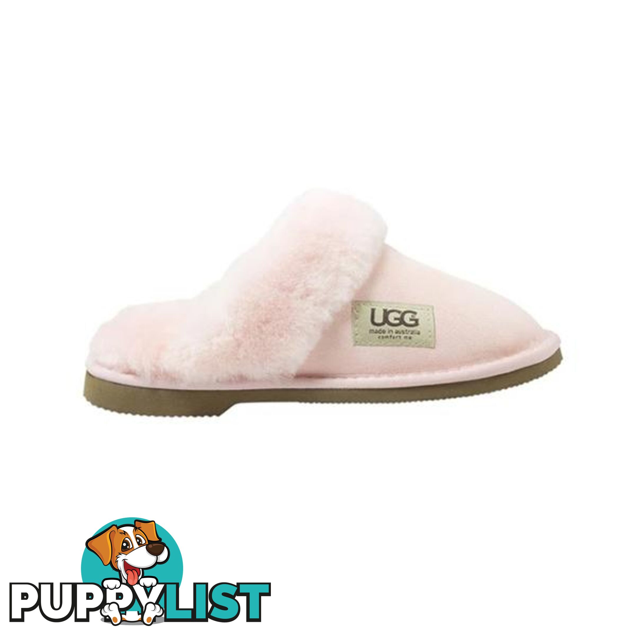 UGG Merino Sheepskin Fur Trim Scuff Memory Foam Pink - UGG - 822427523975