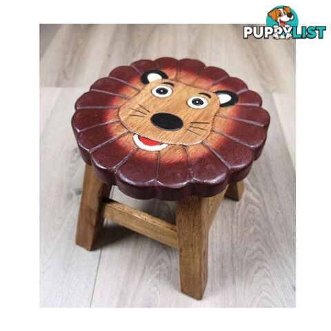 Kids Wooden Stool Lion - Mango Trees - 9476062140731