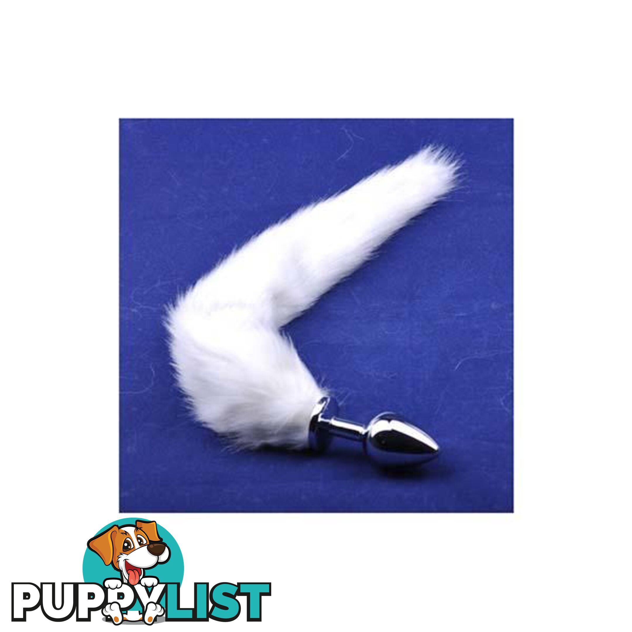 Metal Butt Plug Medium With White Tail - Adult Toys - 7427046368667