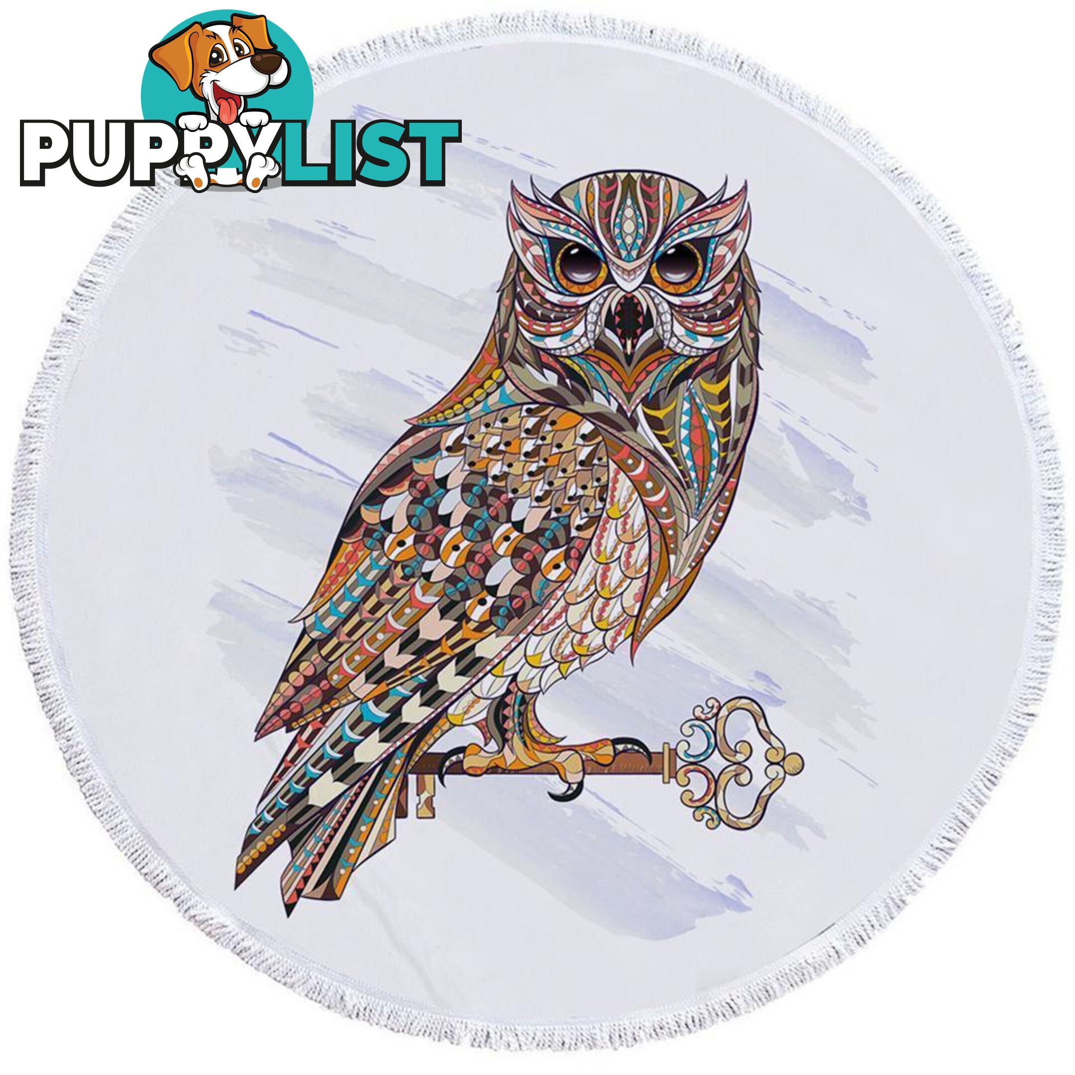 Multi Colored Owl Beach Towel - Towel - 7427046308267