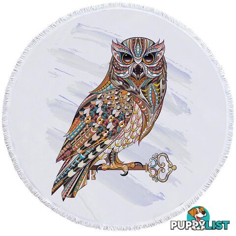 Multi Colored Owl Beach Towel - Towel - 7427046308267