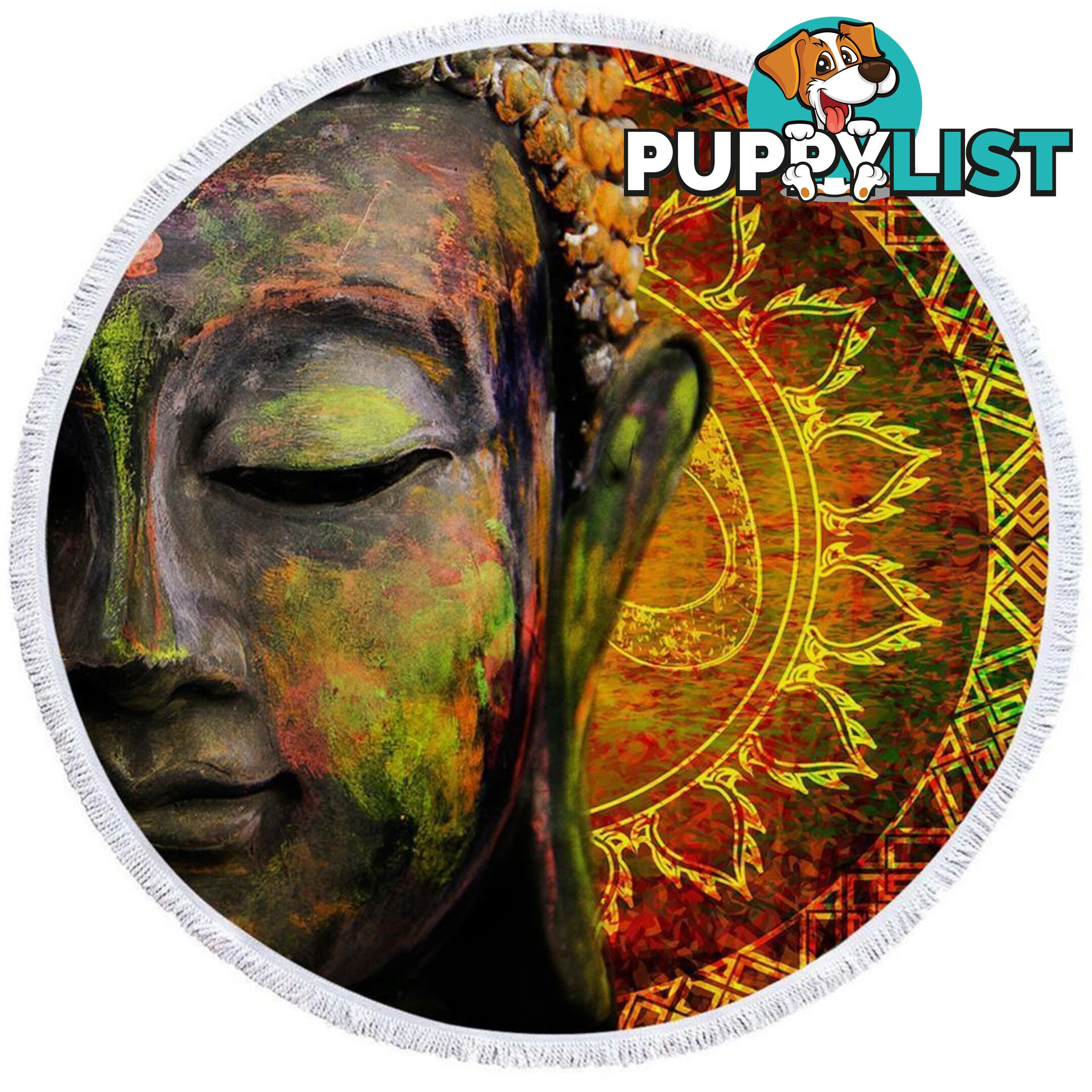 Art Painting Buddha Beach Towel - Towel - 7427046317856