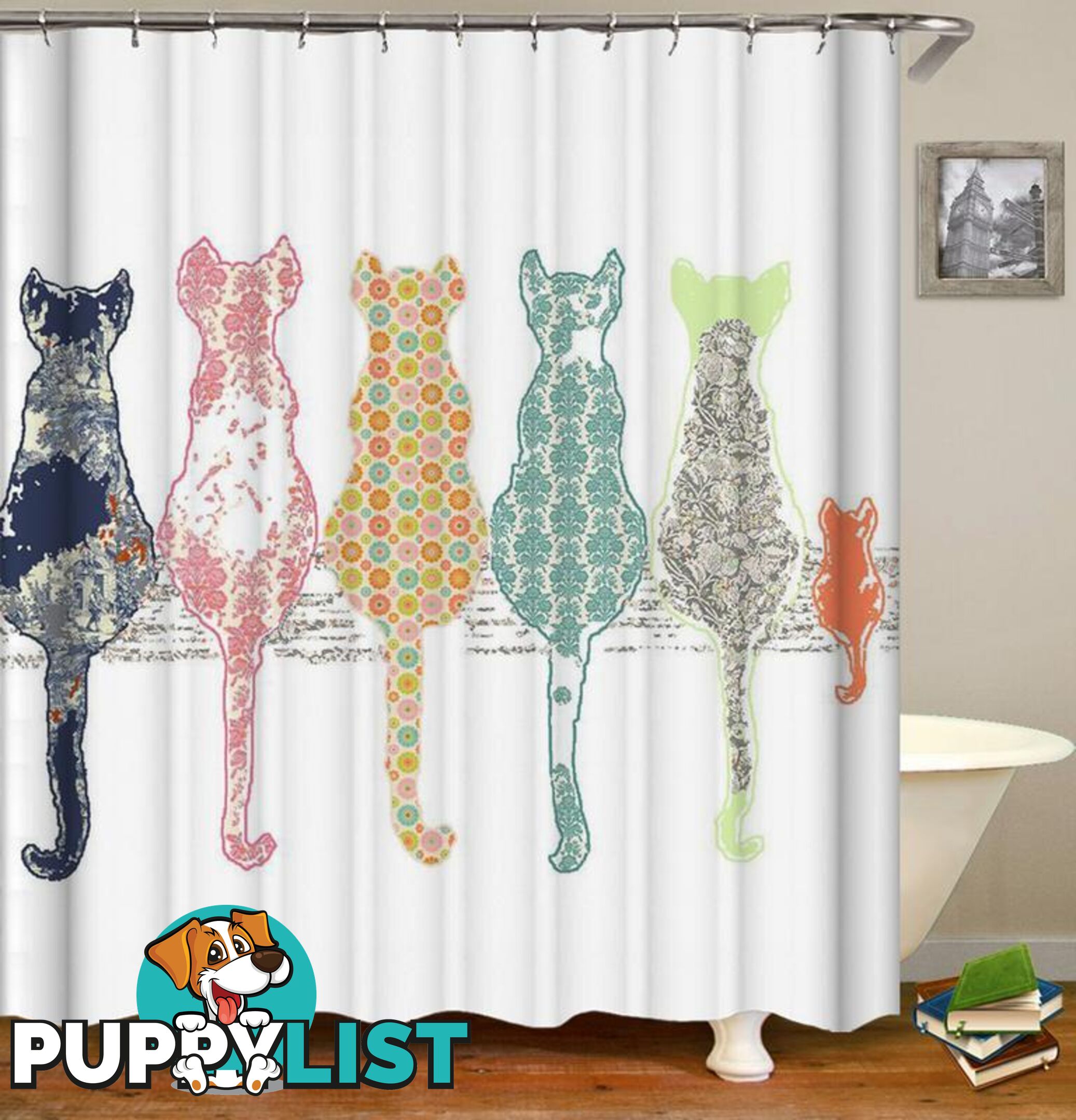 Colorful Cats Shower Curtain - Curtain - 7427046026079