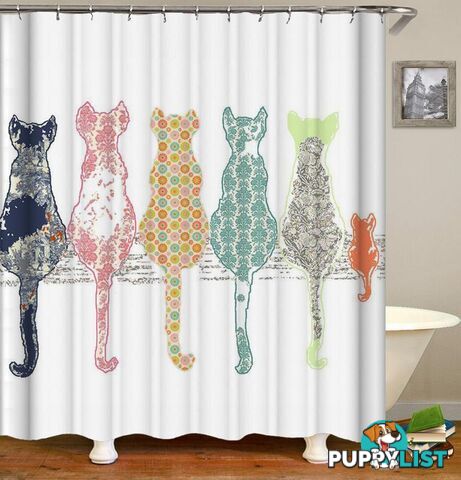 Colorful Cats Shower Curtain - Curtain - 7427046026079