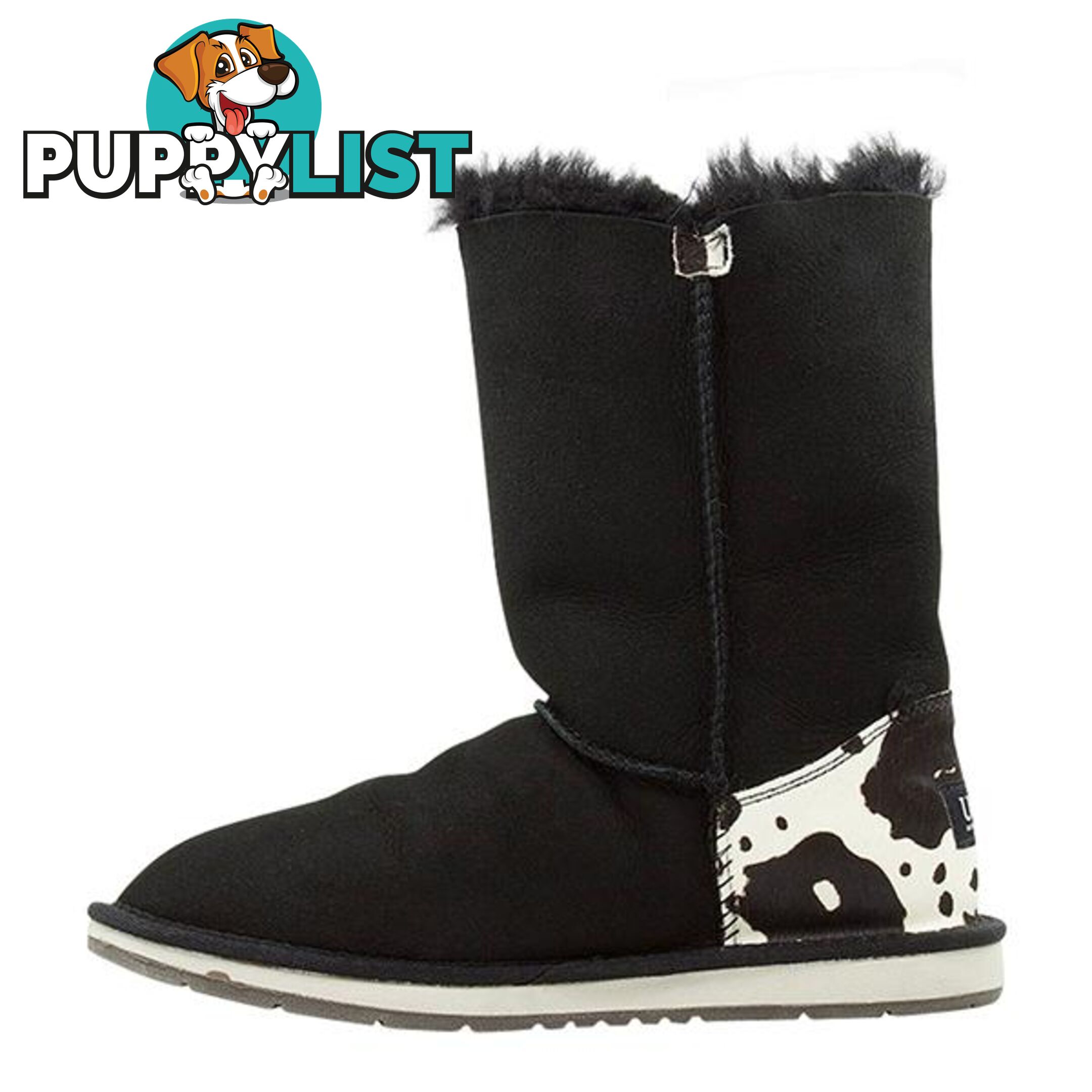 Auzland Cow Print Mid Bailey Button Ugg Boot - AUZLAND - 822427506107