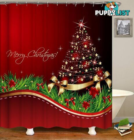 Merry Christmas Tree Shower Curtain - Curtain - 7427045996755