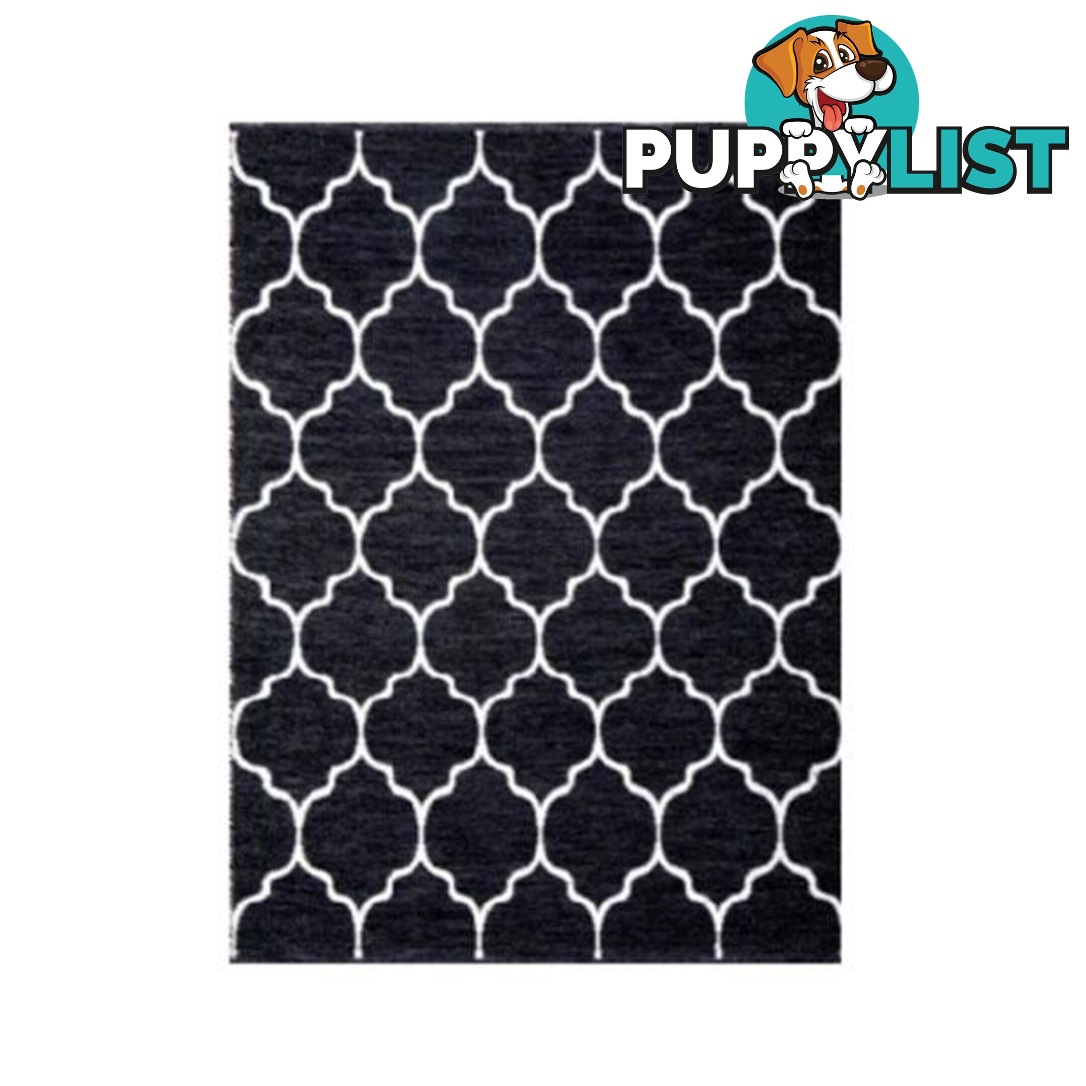 Casbah Souk Black Wool Rug - Unbranded - 9476062068363