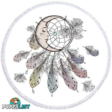 Moon Dream Catcher Beach Towel - Towel - 7427046311359