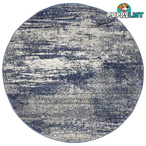 Mirage Round Casandra Dunescape Blue Grey Rug - Unbranded - 9375321837491