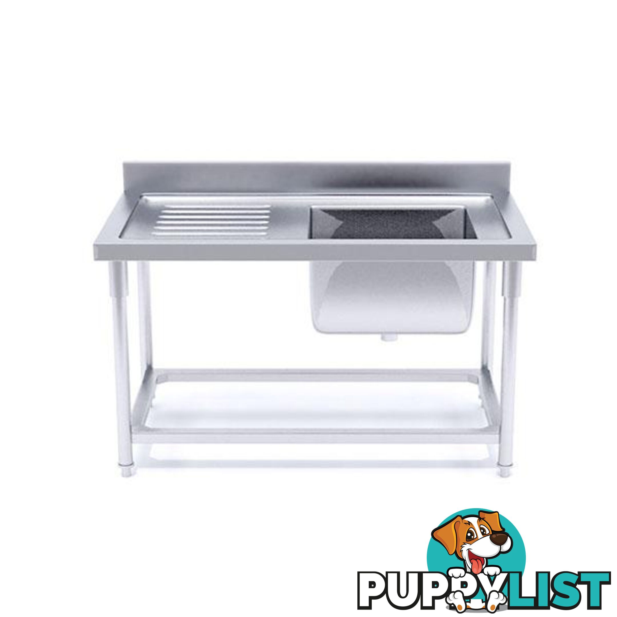 Soga 160X70X85 Stainless Steel Work Bench Sink Restaurant Food Prep - Soga - 9476062101091