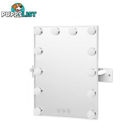 Hollywood Wall Mirror Makeup Mirror With Light Vanity 12 Led Bulbs - Embellir - 9350062279250