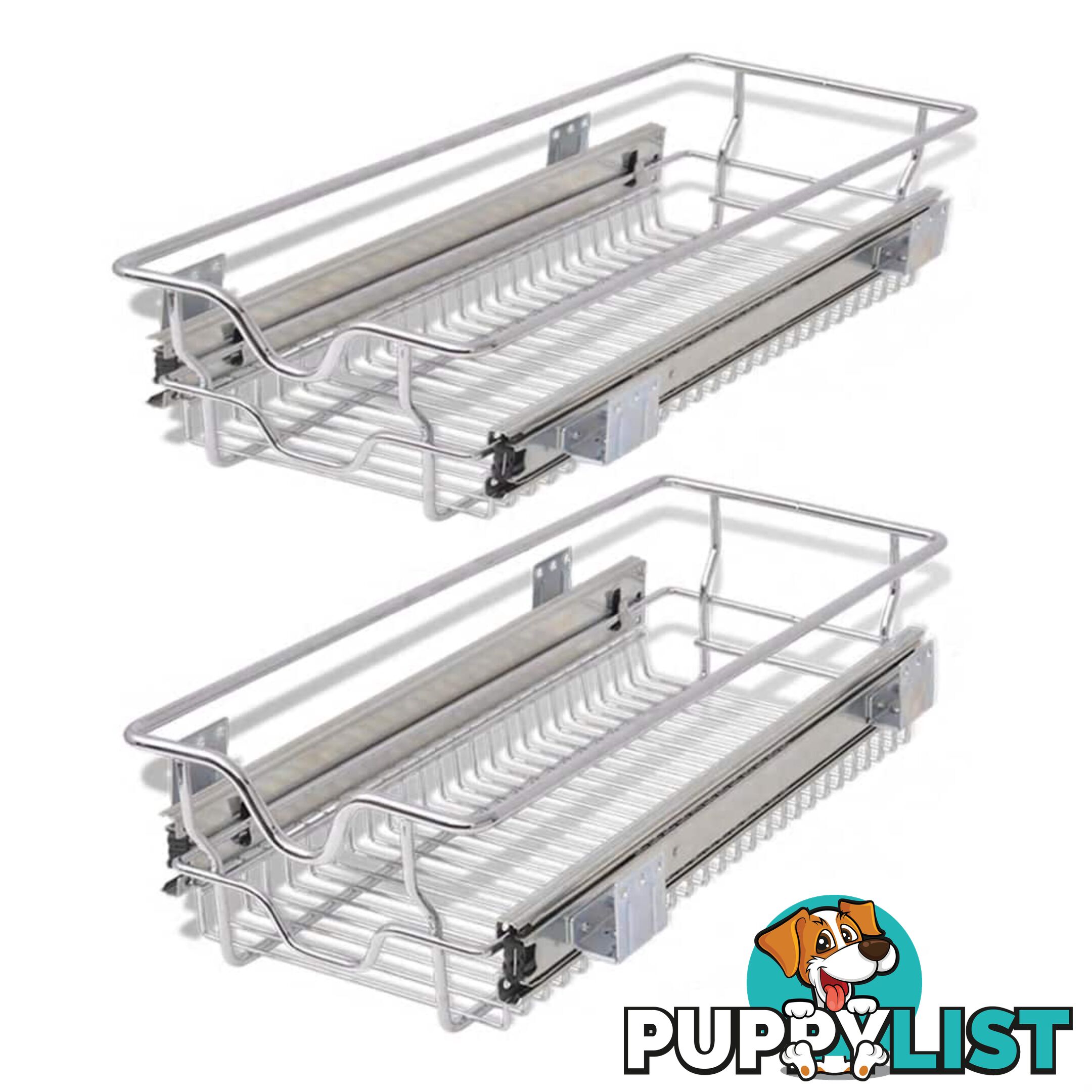 Pull-Out Wire Baskets Silver 300 Mm 2 Pcs - Unbranded - 9476062038571