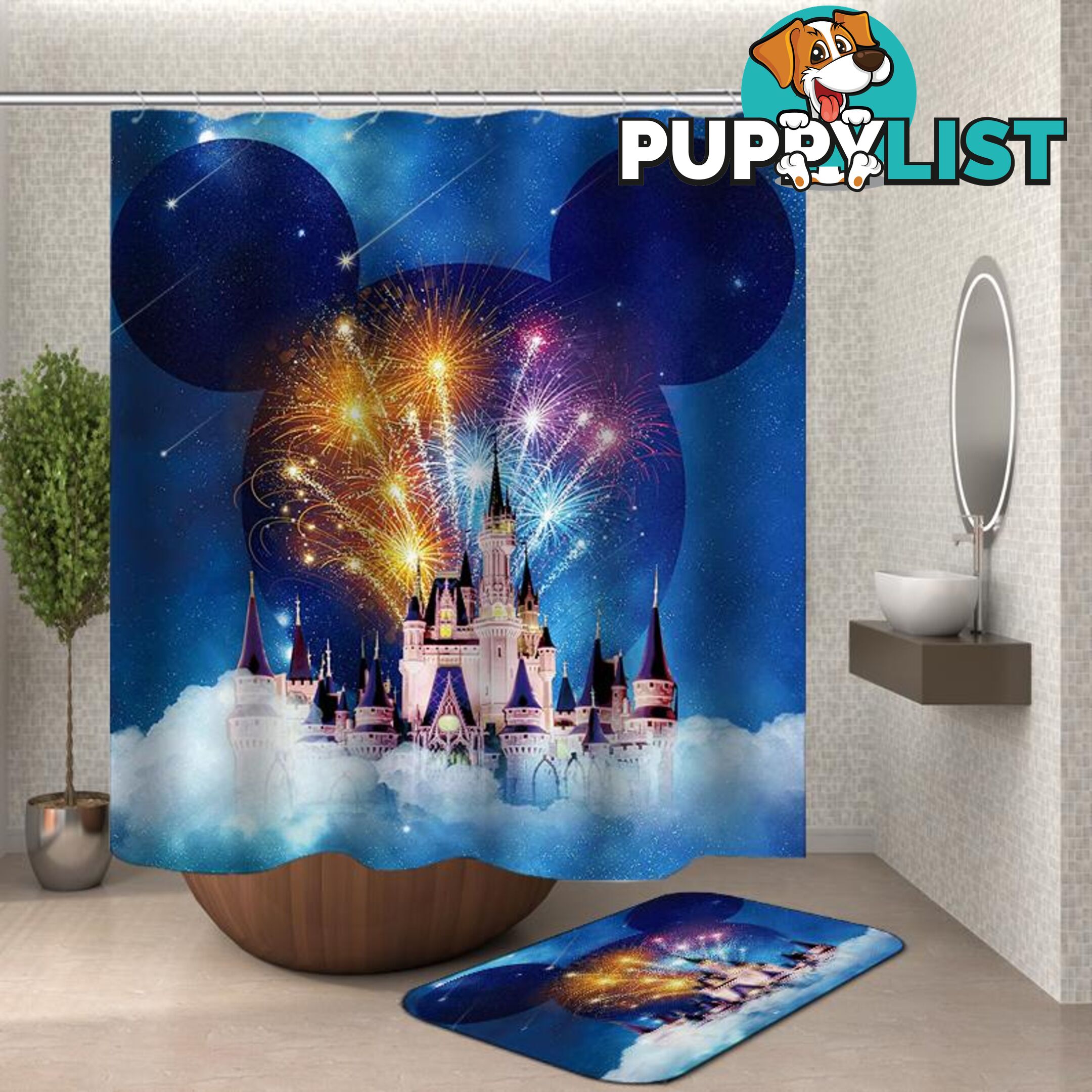 Disney Cinderella Castle Shower Curtain - Curtain - 7427046120012