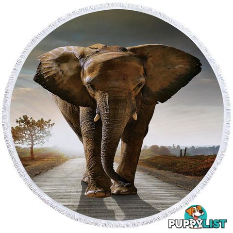 Elephant Photo Beach Towel - Towel - 7427046325844