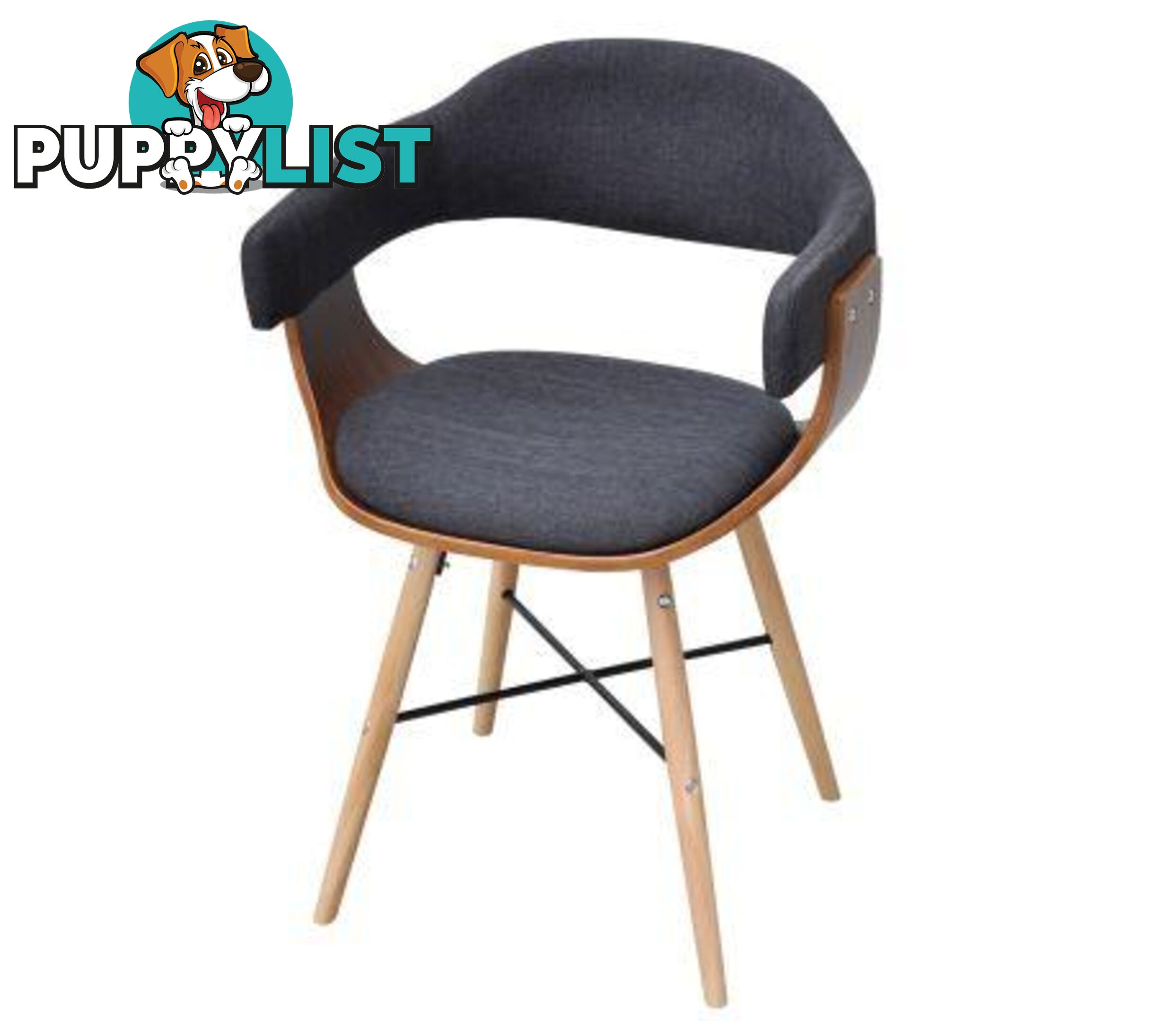 Dining Chair Bentwood With Fabric Upholstery (2 Pcs) - Unbranded - 4326500433329