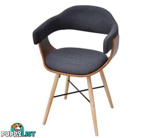 Dining Chair Bentwood With Fabric Upholstery (2 Pcs) - Unbranded - 4326500433329