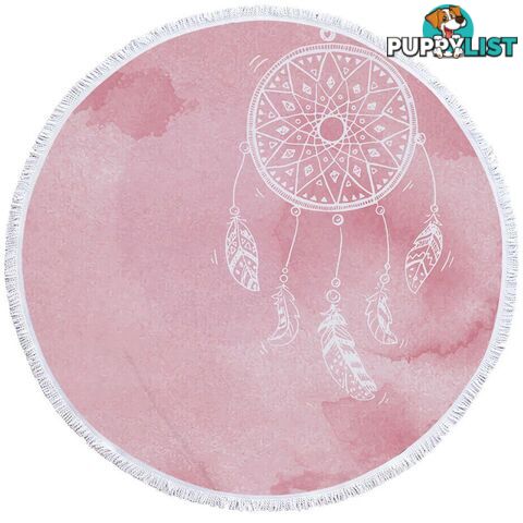 Pinkish Background Mandala Beach Towel - Towel - 7427046312042