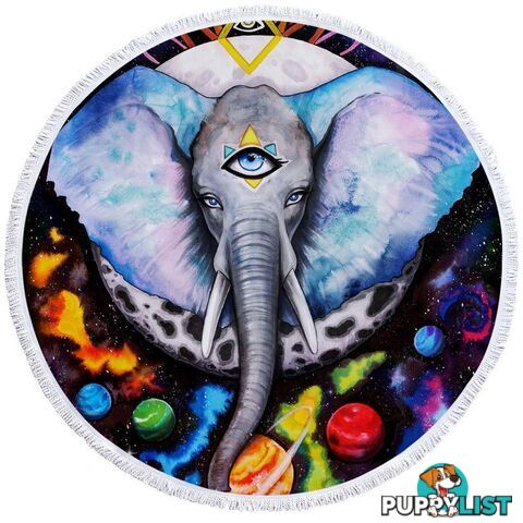 The Three Eyed Elephant Beach Towel - Towel - 7427046314770