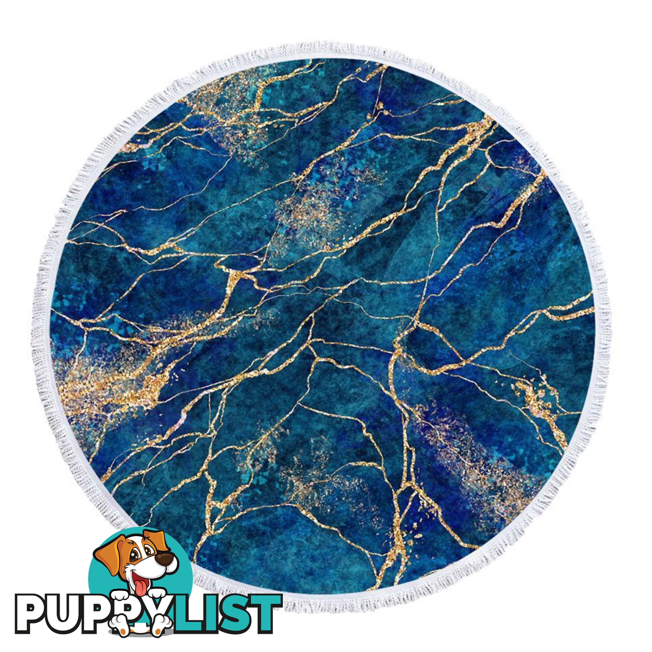 Blue Marble Beach Towel - Towel - 7427046342636