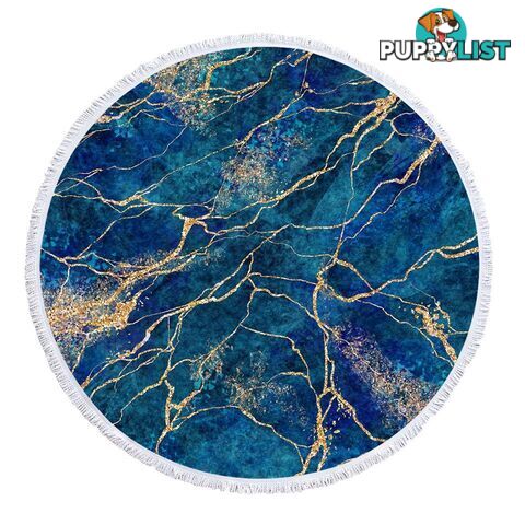 Blue Marble Beach Towel - Towel - 7427046342636