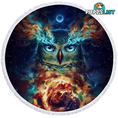 Supernova Owl Beach Towel - Towel - 7427046330091