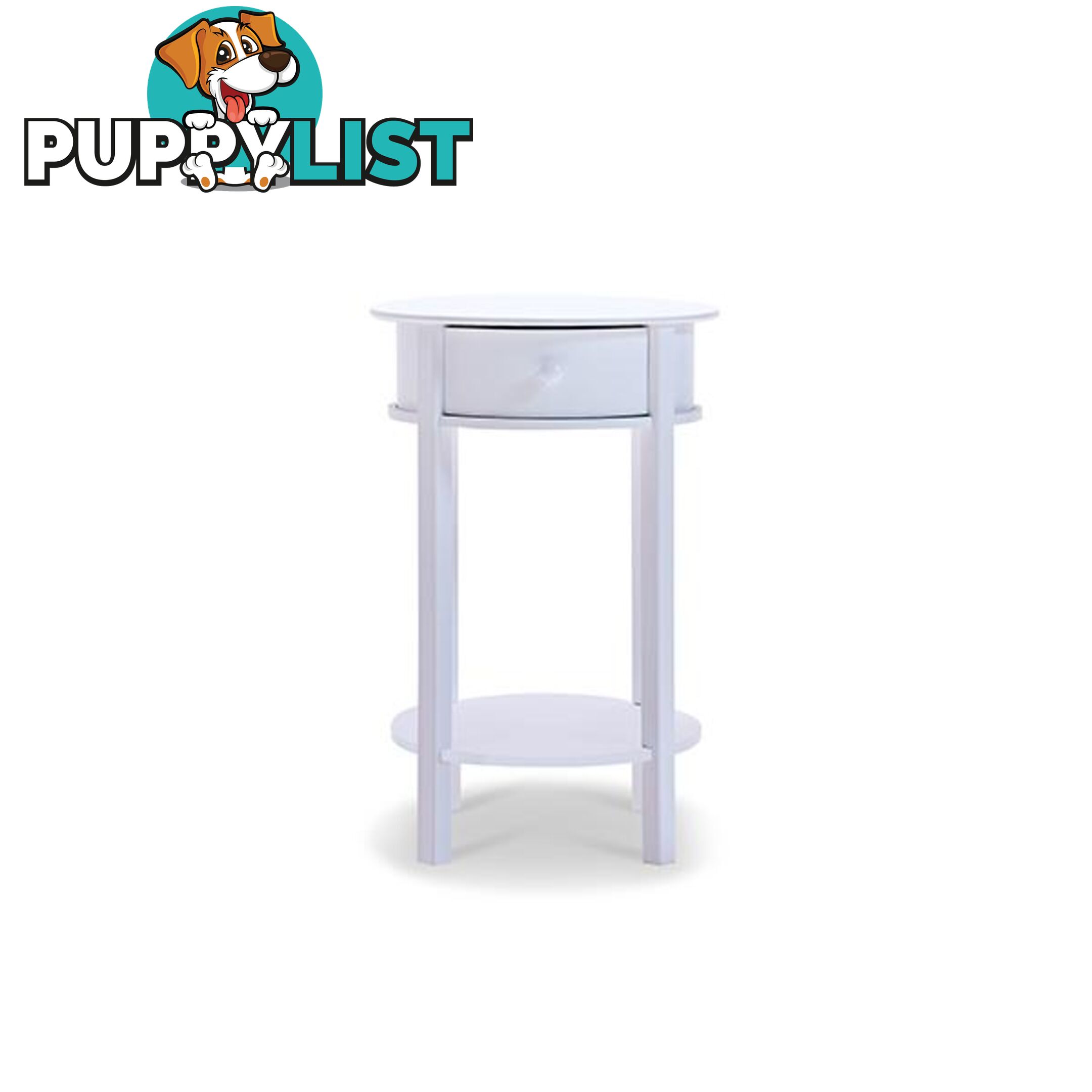 Franco Round Coffee Side Table White - Unbranded - 733424616334