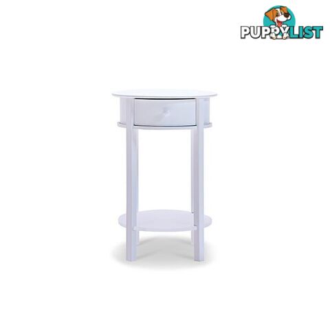 Franco Round Coffee Side Table White - Unbranded - 733424616334