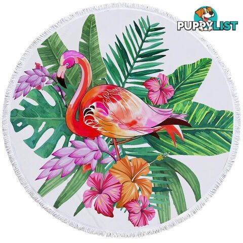 Colorful Tropical Flamingo Beach Towel - Towel - 7427046327770