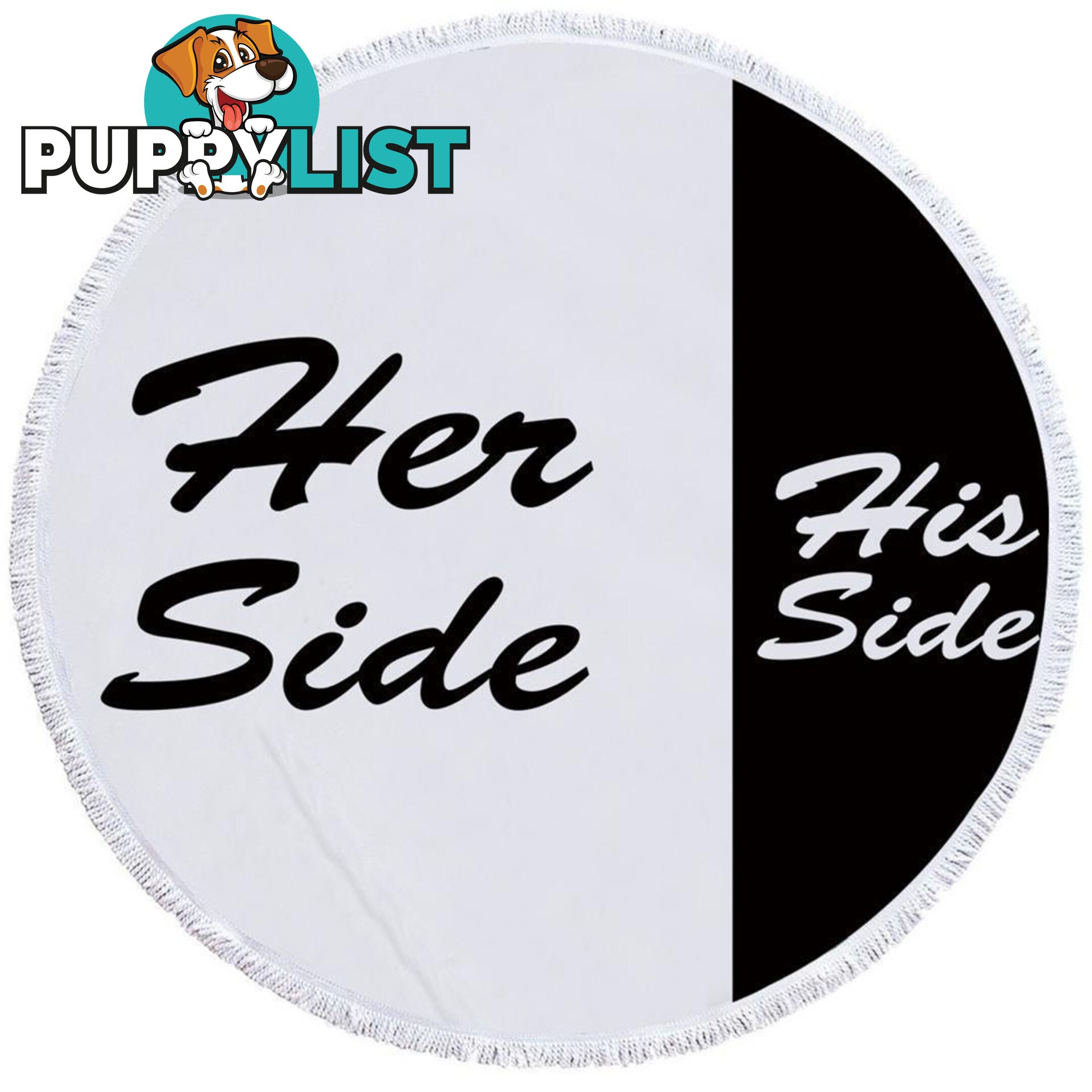 His Side Her Side Beach Towel - Towel - 7427046326100