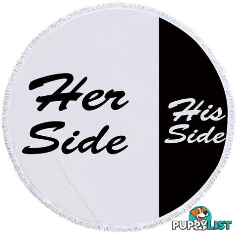 His Side Her Side Beach Towel - Towel - 7427046326100