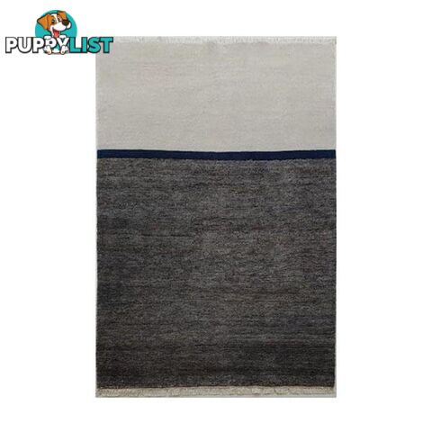 Phoenix Grey Azure Wool Cut Pile Rug - Unbranded - 7427005875830