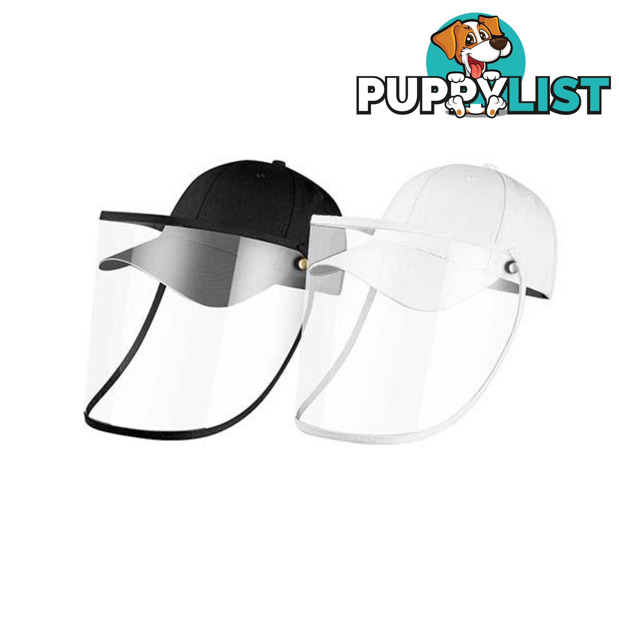 2X Outdoor Hat Anti Fog Dust Saliva Cap Face Shield Adult Black White - Unbranded - 9476062095277