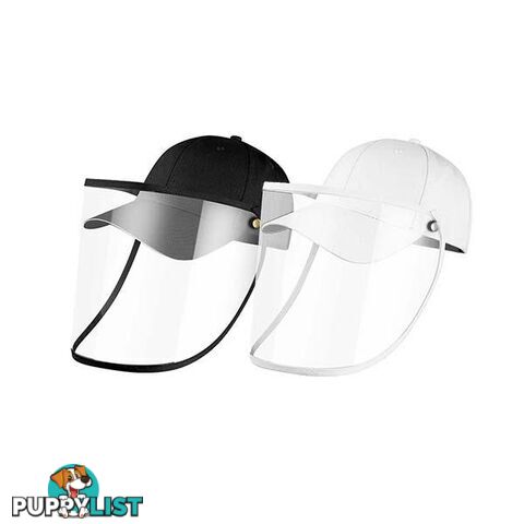 2X Outdoor Hat Anti Fog Dust Saliva Cap Face Shield Adult Black White - Unbranded - 9476062095277