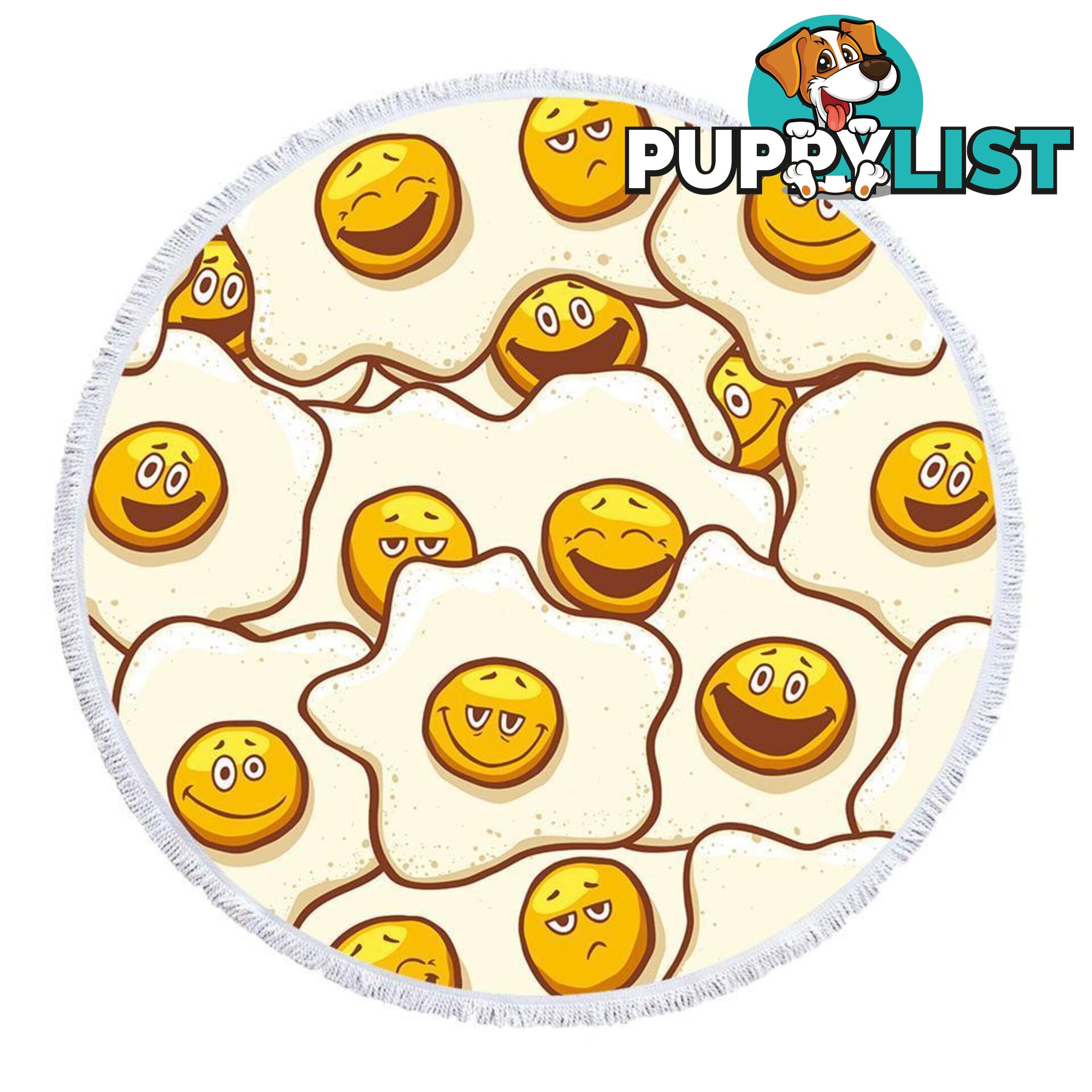 Funny Emoji Eggs Beach Towel - Towel - 7427046330664