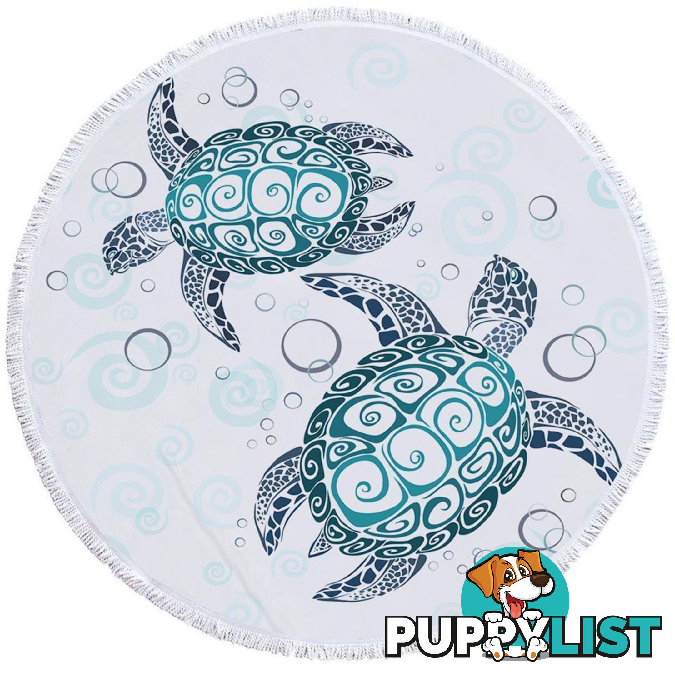 Teal Turquoise Turtles Beach Towel - Towel - 7427046311151