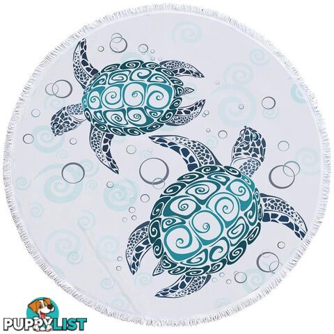 Teal Turquoise Turtles Beach Towel - Towel - 7427046311151